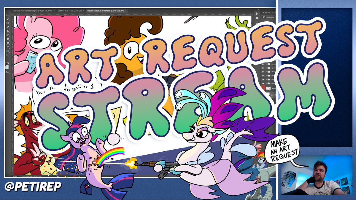 Free Art Request Stream is live now! Get in and make a request: twitch.tv/petirep