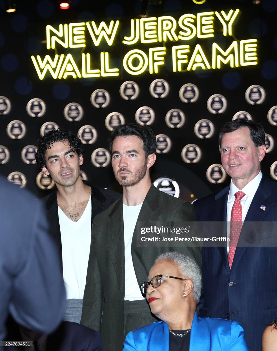 The Jonas Brothers attend the New Jersey Hall Of Fame Induction Ceremony at American Dream.