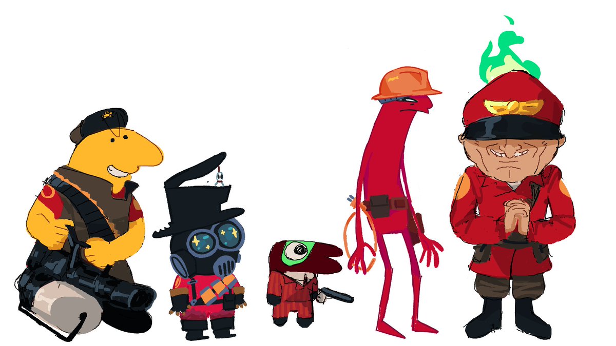 twwizzlerr's tweet image. collab with @sticccman #smilingfriends and their mains not a single medic in sight this team is cooked