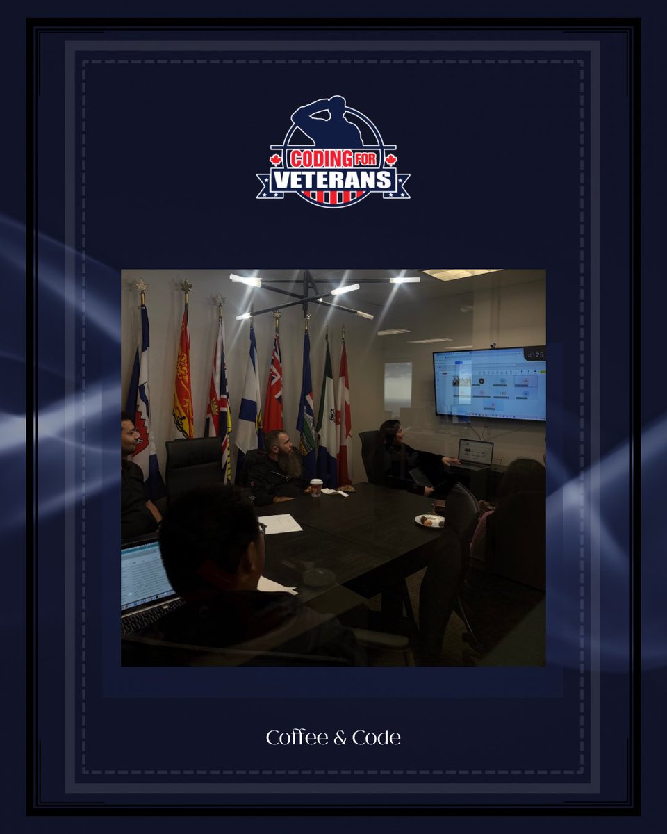 Coding4Veterans's tweet image. Coffee in hand, code on screen. Today’s Coffee &amp;amp; Code meetup brought our students together for a focused, energizing in-person session.