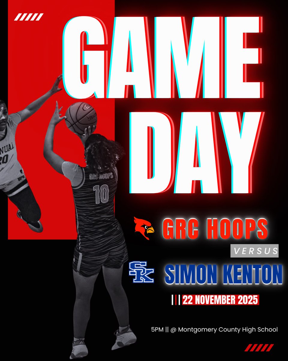 ⛹🏾‍♀️GRC Hoops⛹️‍♀️Gameday🎟
🏆 Rise Up Sports Panorama
🏀GRC 🆚 Simon Kenton
📆11/22/2025
⏰5:00 PM
📍Montgomery County High School
📺 youtube.com/live/BzuORpj_w…
📻 No radio - WWKY FM102.9 AM990