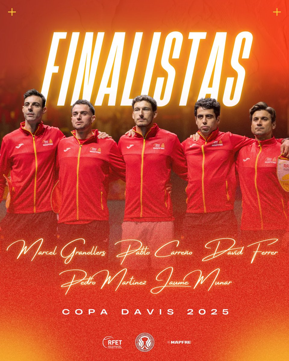 RFETenis's tweet image. 𝐋𝐨 𝐡𝐚𝐧 𝐡𝐞𝐜𝐡𝐨. 𝐋𝐨 𝐡𝐞𝐦𝐨𝐬 𝐡𝐞𝐜𝐡𝐨. 𝐉𝐮𝐧𝐭𝐨𝐬 ❤️‍🔥🇪🇸

Españoles, mañana lucharemos por volver a ser Campeones del Mundo. No sabemos si esta es o no la Davis del pueblo, pero estamos seguros que es toda vuestra.

Vamos a por la séptima 🏆

#CopaDavis #DavisCup