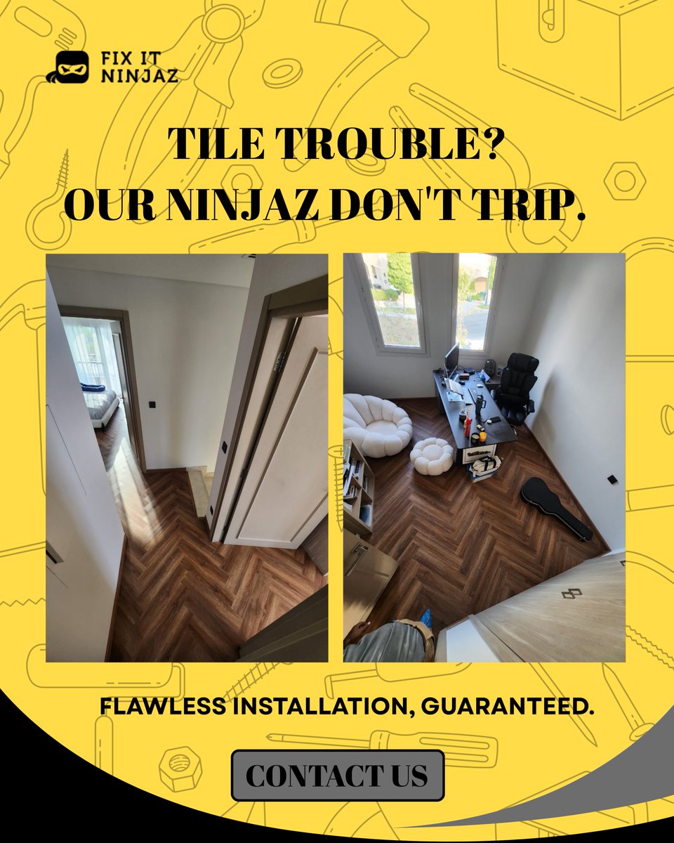 fixitninjaz's tweet image. Is your flooring looking less than perfect? From elegant marble to durable porcelain, the FixItNinjaz team provides flawless tiling and flooring services across Dubai.

WhatsApp us at +971 52 894 5495 for a quote!

#HomeImprovement #flooringinstallation #tilingwork #DurableDesign