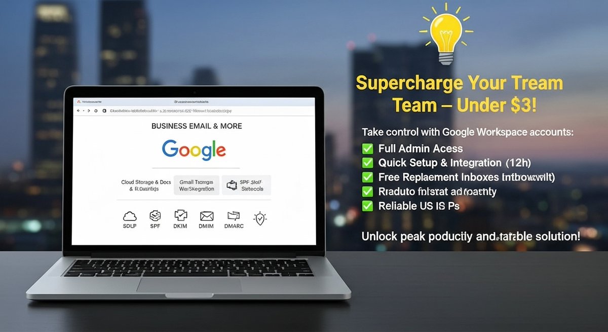 Musa71p's tweet image. Why Pay More for Google Workspace? Just $3/month!
📷 58% reseller discount
📷 DNS + SPF + DKIM setup
📷 Delivered within 12–48 hours
📷 DM us to get your Workspace set up today!
#Coldemail #EmailMarketing #GoogleWorkspace #leadgenration #emaildeliverability #b2bmarketing