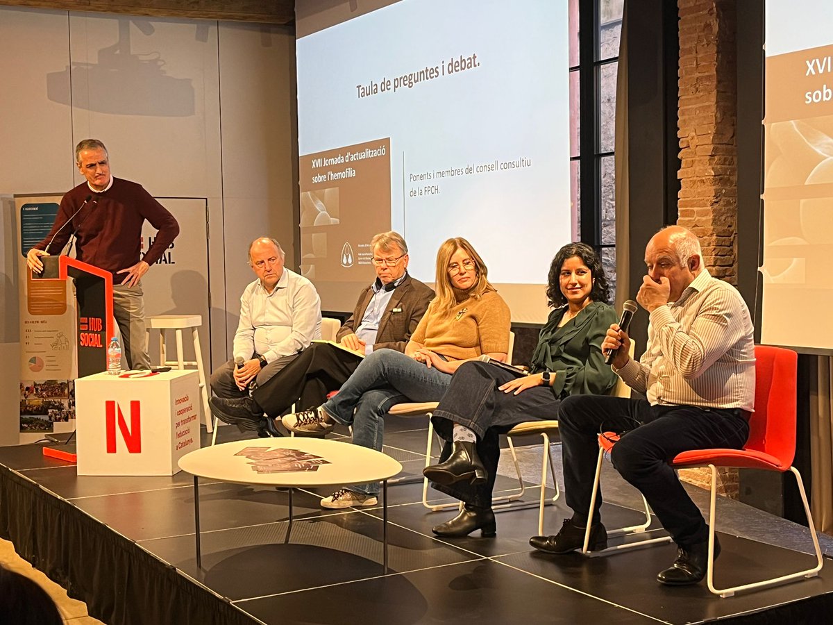 Avui èxit de participació a les XVII jornades de <a href="/hemofilia_cat/">Hemofilia.cat [ACH]</a> amb ponents de reconegut prestigi. 
Moltes gràcies a totes les persones que ens heu acompanyat
<a href="/HemostasiaStPau/">Hemostasia Sant Pau</a>
<a href="/Hemato_Vhebron/">Hematologia - Hospital Universitari Vall d'Hebron</a> <a href="/SJDbarcelona_es/">Hospital Sant Joan de Déu Barcelona ES</a>
<a href="/salut/">salut</a>