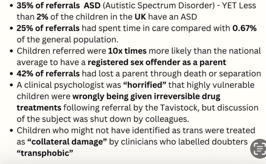 <a href="/wesstreeting/">Wes Streeting</a> Given that the Tavistock stats showed that the parents of kids at the Gender Clinic had a 10 times higher rate of being registered sex offenders than the average population how much scrutiny will there be of the parents volunteering their kids for this trial?
