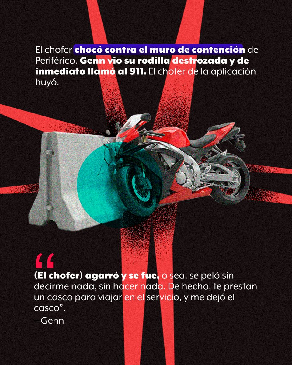 Genn contrató Uber Moto: se accidentó, el chofer huyó, la app no le contesta y no sabe cuándo volverá a caminar
 
buff.ly/Sl3215m