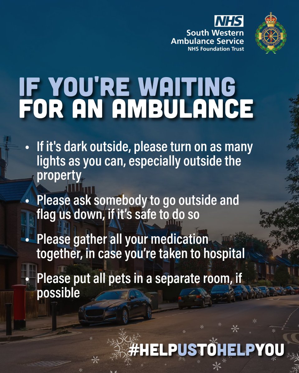 swasFT's tweet photo. On dark nights, help make is easier for us to find you 👇 

✅ Check that your house number can be seen from the road

✅ Send someone to meet the #TeamSWASFT crews - if possible

✅ If it’s dark, turn on lights to help crews to find you https://t.co/QiUgFBgtuc