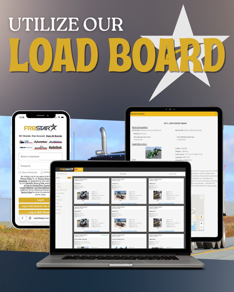 TheFR8Star's tweet image. Find Loads to Haul Today With #FR8Star! 📲

FR8Star makes it easy to find oversize, overweight, and specialized loads that match your expertise as a carrier! Get started with the link below! 👇
🔗 ow.ly/ESB050XtEsO

#LoadBoard #FindALoad #Carriers #FR8Star