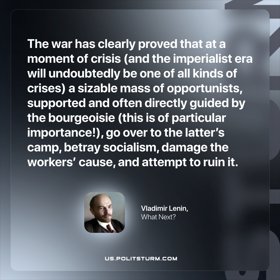 PolitsturmInter's tweet image. Lenin on Opportunists Damaging the Movement During Crises