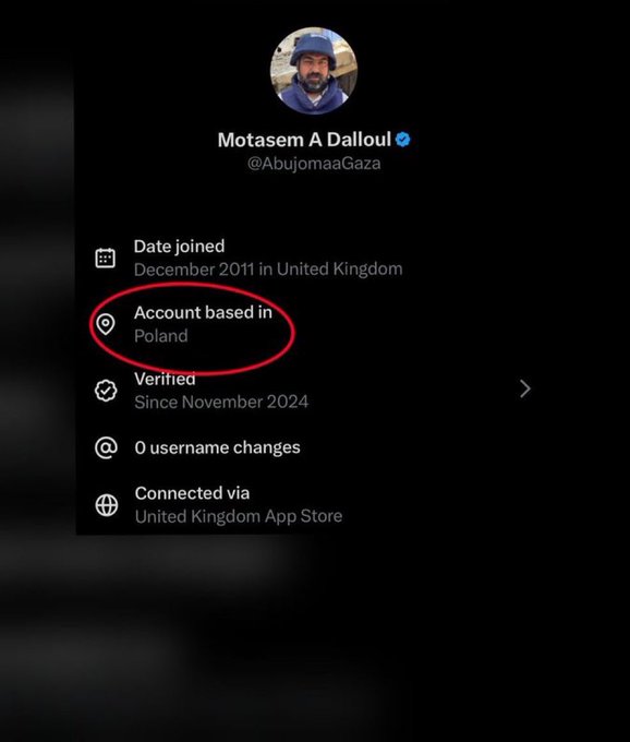 "Dentro de nuestras tiendas de campaña, nos estamos congelando... Mis hijos están temblando... Gaza está helada..."

Decía el periodista mas famoso de "Gaza" que ahora se descubrió que en realidad vive en Polonia.