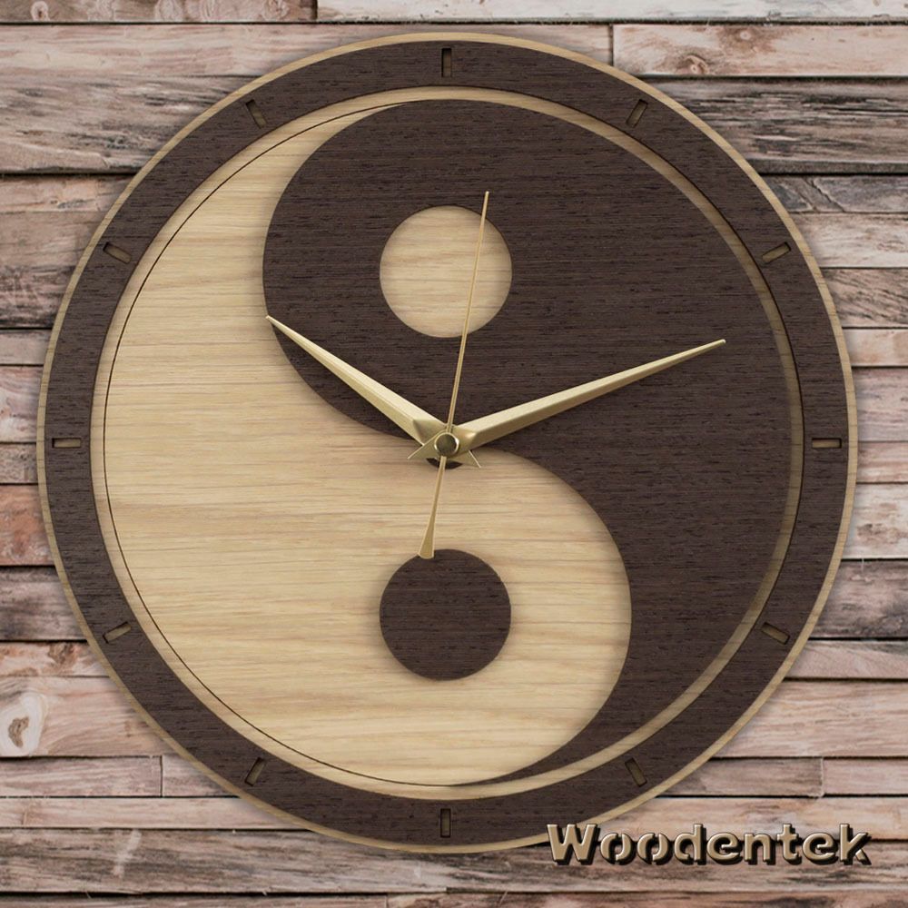 woodentek's tweet image. Handmade #YinYang wooden clock. The perfect gift for lovers of meditation.  #WallClock #Motivacion #Yoga #Energy  www.woodentek.com- etsy.woodentek.com