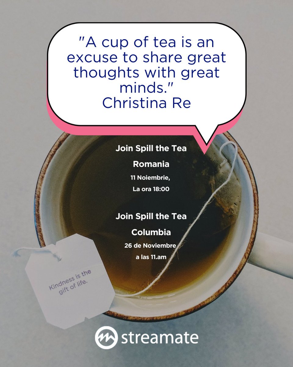 PineappleYSW's tweet image. “Spilling the tea isn’t about gossip - it’s about letting go of what’s heavy to make space for healing.” 🍵
Join our support spaces
💛 Colombia Nov 26, 11am COT (sponsored by @StreamateModels )
💛 Romania  Nov 11, 6pm EET
📌 pineapplesupport.org/support-groups/
#SpillTheTea #PineappleSupport