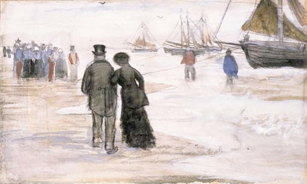 dinamittEros's tweet image. Vincent van Gogh.
La playa de Scheveningen. Realizado en La Haya en octubre de 1882. Gouache, acuarela y carboncillo sobre papel. 

Christie&apos;s, Londres.