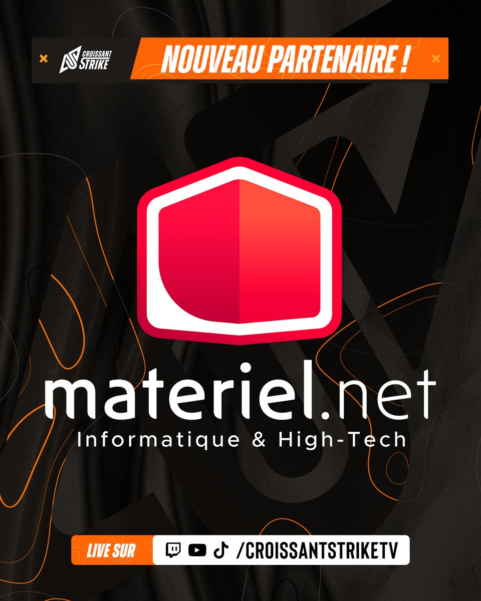 CroissantStrike's tweet image. 🚨🆕 NOUVEAU SPONSOR !

⌨️ @materielnet rejoint l&apos;aventure pour l&apos;évènement le plus important de l&apos;année : le StarLadder 🇭🇺 Budapest Major ! 🤩

#Publicité
