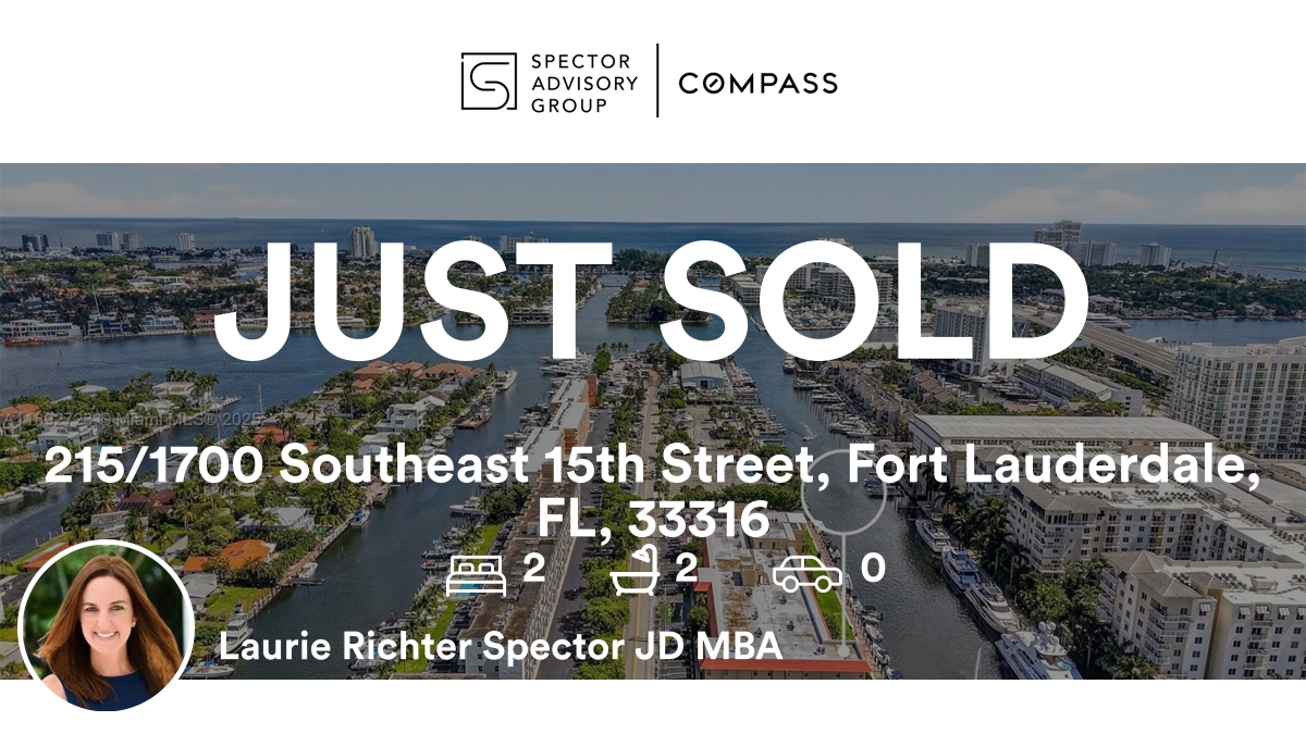 FLLProperties's tweet image. 🛌 2 🛀 2
📍 215/1700 Southeast 15th Street, Fort Lauderdale, FL, 33316

My latest sale.
Real Estate Associate 3335583
rma.reviews/6c01srjaap8h

...
#Compass #CompassFlorida #SpectorAdvisoryGroup #realestate