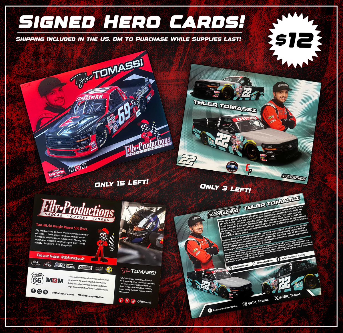 LIMITED DROP!

Signed hero cards available NOW for $12 shipped!

Once they’re gone, they’re gone, DM to claim yours today!

We accept CashApp, PayPal, and Venmo!