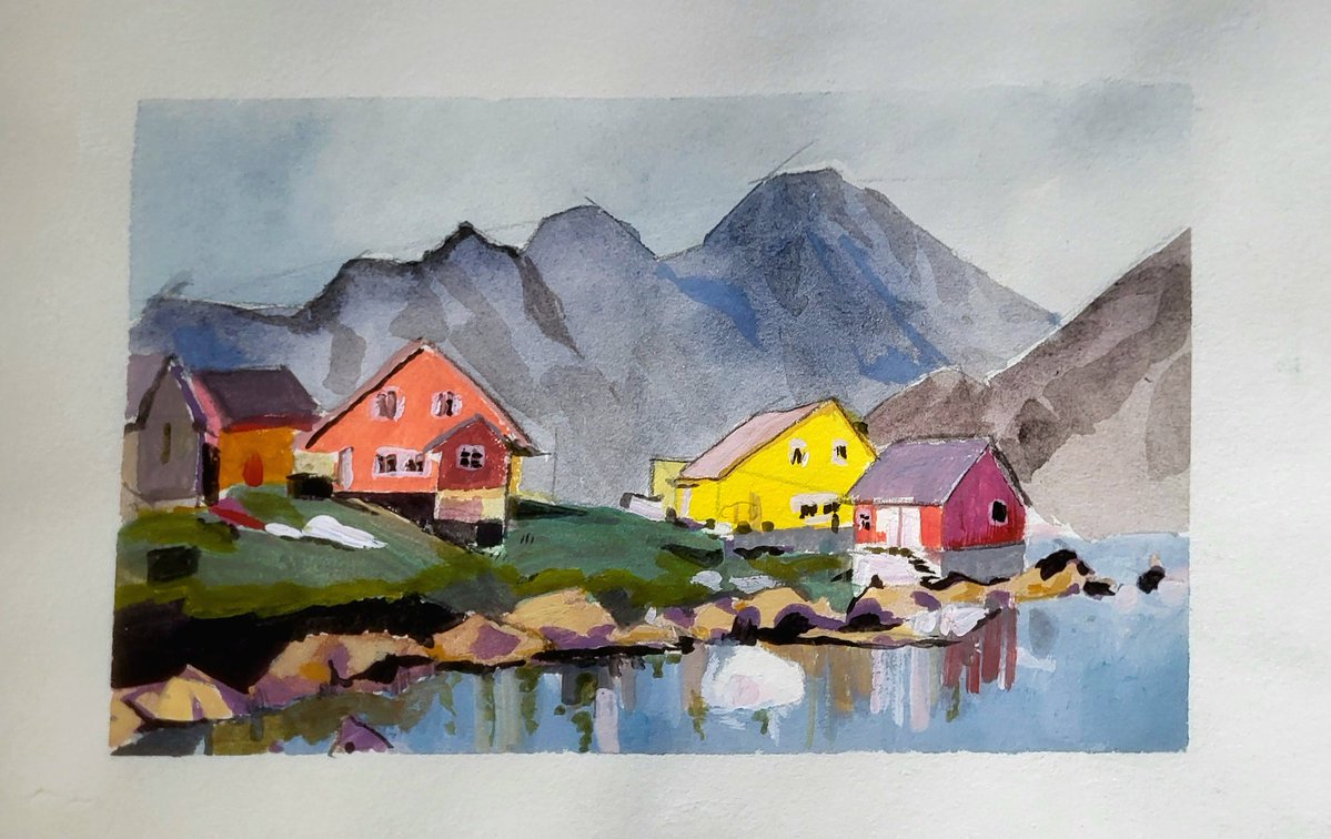 kaijuu_art's tweet image. gouache exercices