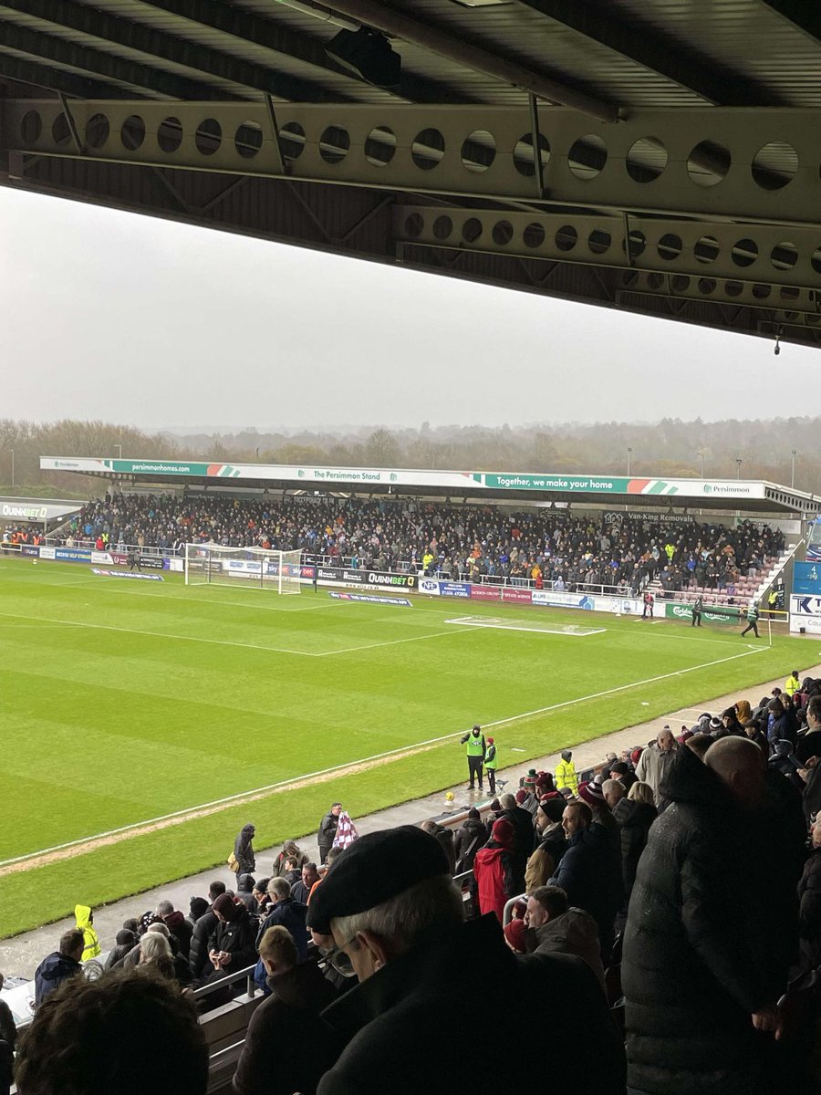 Cardiff City fans away at Northampton Town.