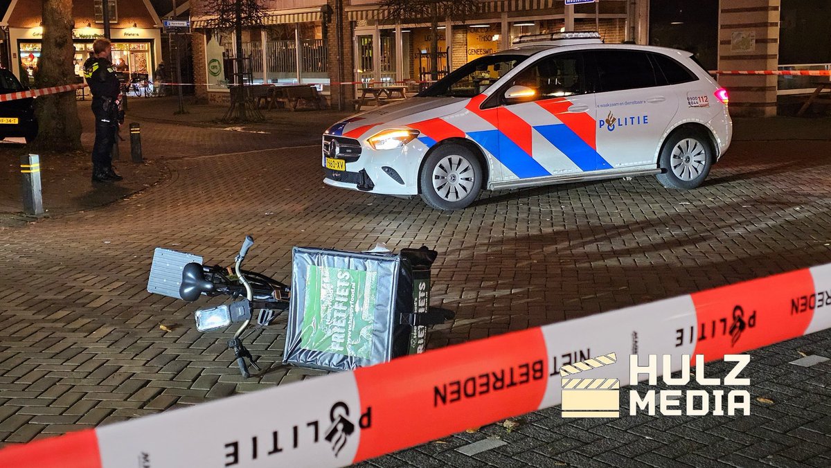 Maaltijdbezorger aangereden door politieauto in Nunspeet