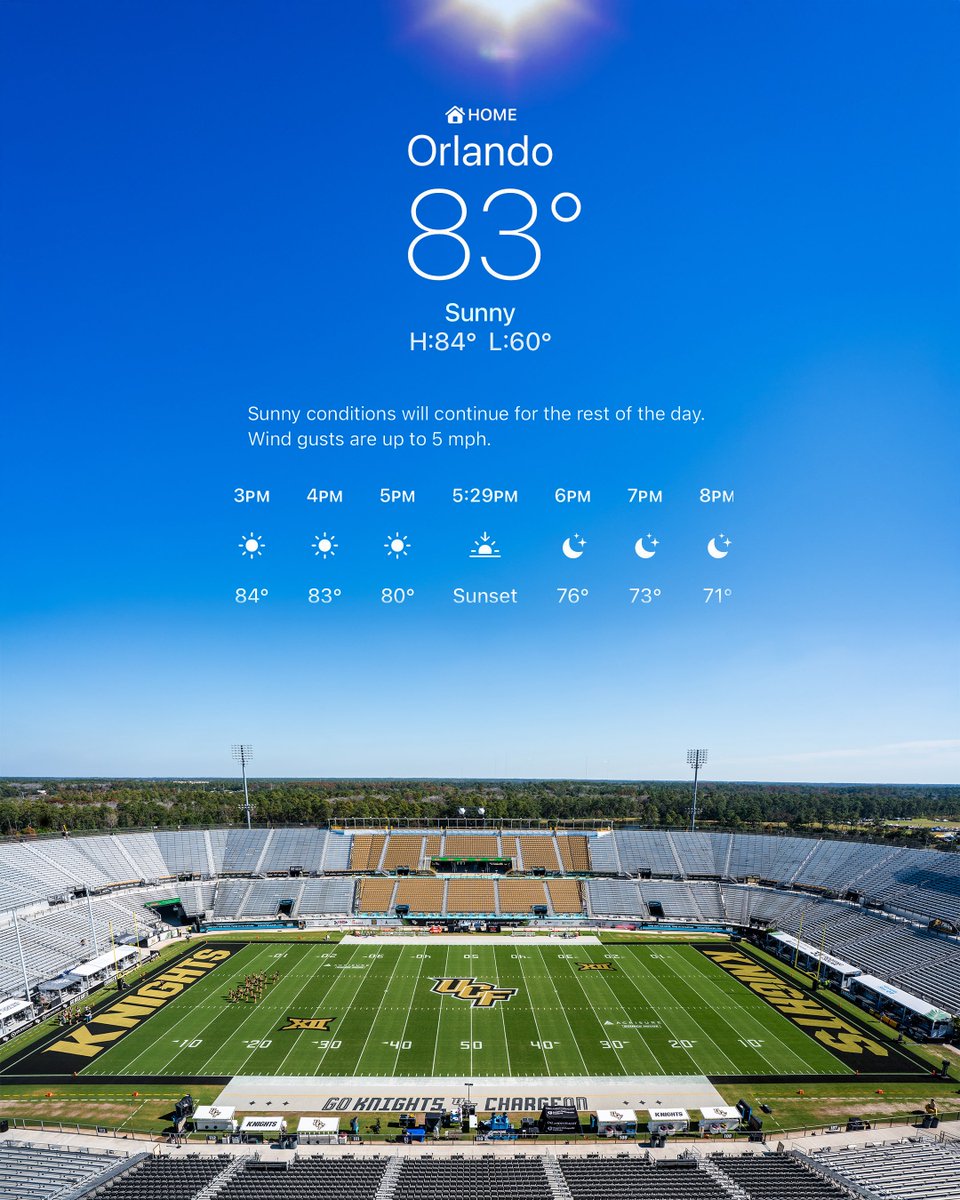 UCFKnights's tweet image. November in the Sunshine State 😎
