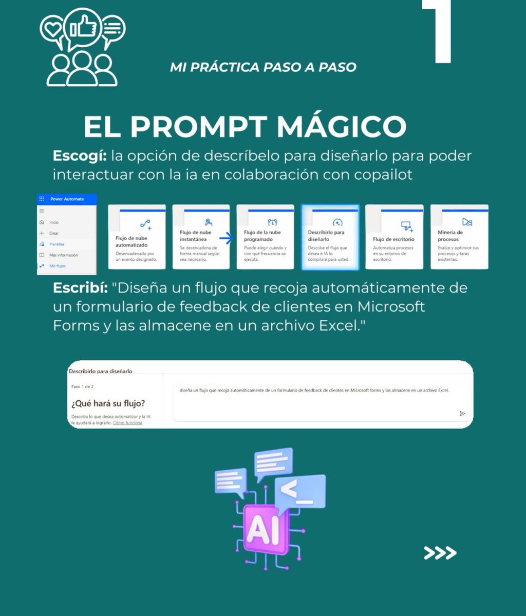 carlosrodrmir_'s tweet image. 🚨Automatización sin código con Power Automate + Copilot 🤖⚡

Hoy probé la integración de IA y con un simple prompt generé un flujo que pasa respuestas de Forms directo a Excel. Súper rápido y sin programar nada.

#PowerAutomate #Copilot #IA #NoCode