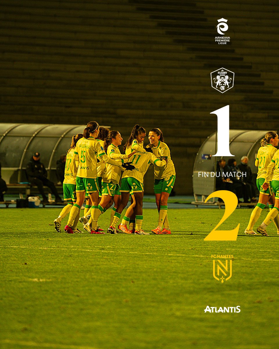 𝗘𝗡𝗦𝗘𝗠𝗕𝗟𝗘 !!! 💛💚

Qu’elle est belle cette victoire à Fleury ! 
✅3 points de plus et une 4e place en poche avant de partir en trêve. 🥹

Iza 🤝 Celle-ci est pour toi ! 

#OnEstNantes #FCFFCN #ArkemaPL