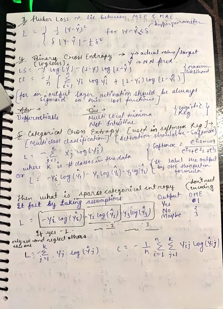 Musa_Qureshi_01's tweet image. Today, I learn about various Loss Functions &amp;amp; study Back Propagation with mathematical induction and able to create a Algorithm of that...
22.11.2025
#DeepLearning #AI #NeuralNetworks #AIML #GenerativeAI #DLSeries #MLJourney #LearningInPublic #TechCommunity #100DaysOfCode #Python