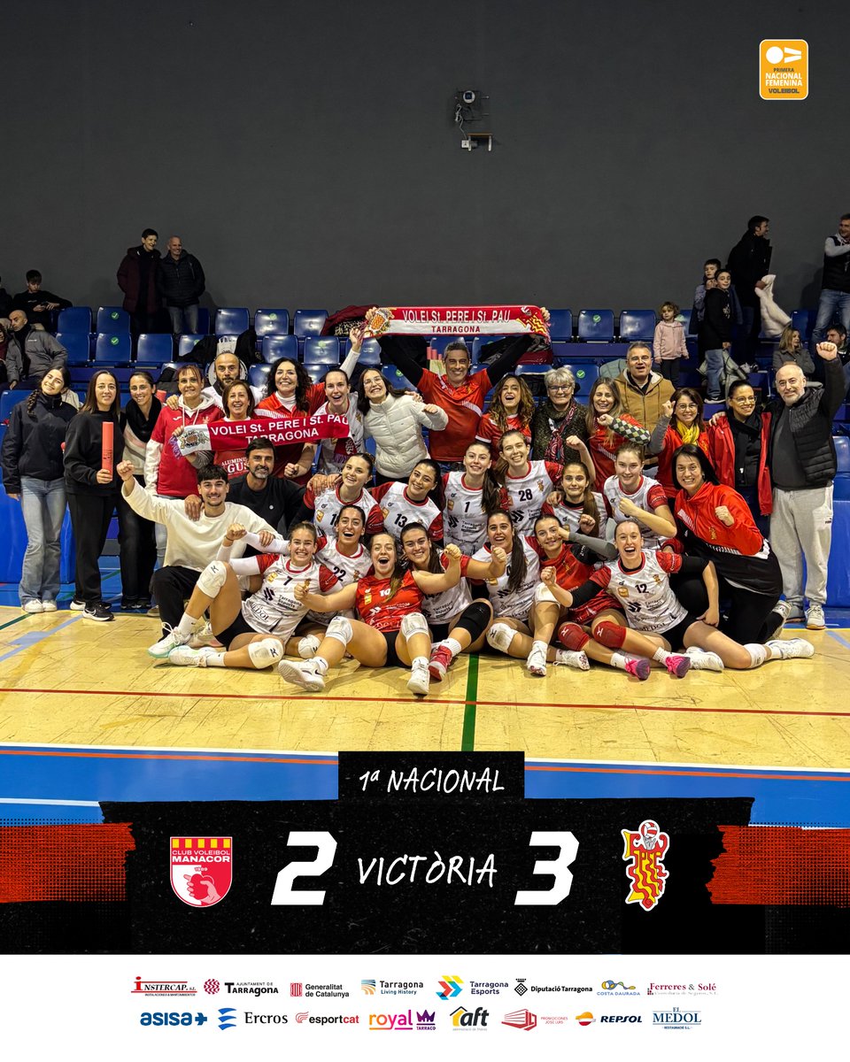 PRIMERA NACIONAL FEMENINA | ESPECTACULAR VICTÒRIA! ❤️‍🔥

Victòria enorme 2-3 contra un Manacor que no ens ha posat les coses gens fàcils! Un partit dur, vibrant i d’aquells que es decideixen amb cor, cap i molt d’equip. ❤️

#PrimeraNacional #UnClubUnaFamilia