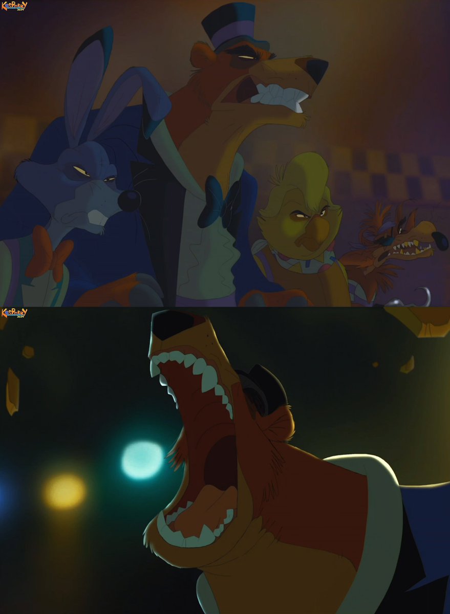 Kosperry's tweet image. With the Five Nights at Freddy&apos;s 2 movie on the way, I thought I would re-share some of the art I did based on the first movie! :D
(Drawn back in 2023 &amp;amp; 2024!)