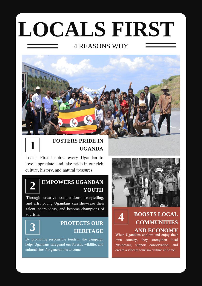 localsfirst_Ug's tweet image. Four out of the many reasons why LOCALS FIRST, it’s an initiative that boosts local tourism and builds stronger communities. #LocalsFirst #SupportLocal 

@MTWAUganda 
@ExploreUganda 
@TourismBoardUg