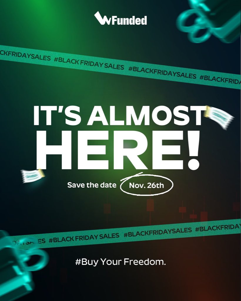 Black Friday is almost here fam!

Don’t miss this for anything.

it’s the best time to get an account with <a href="/WfundedHQ/">WFunded</a> 

Cluck the link below to join the family:

wfunded.io/auth/sign-up?a…