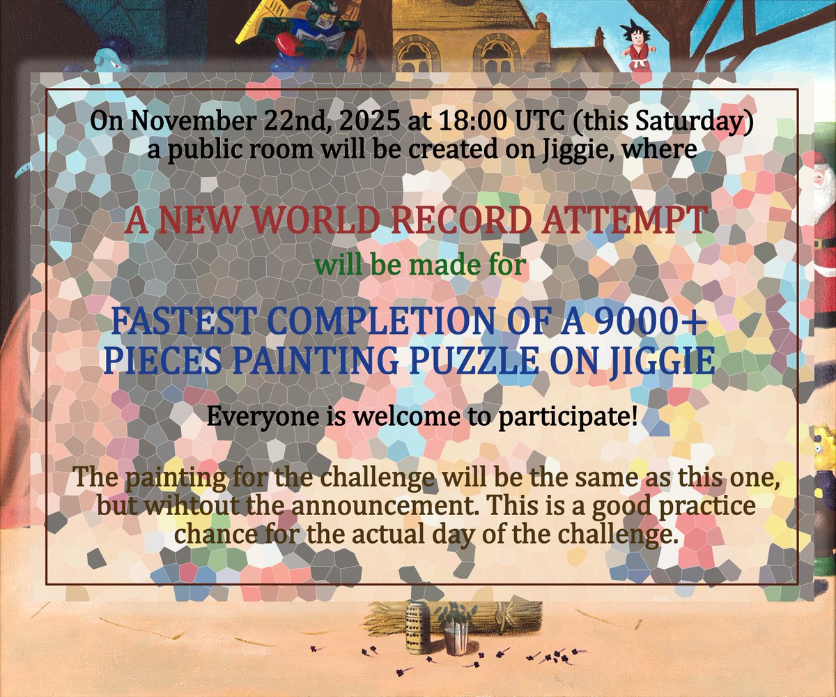A new world record attempt has begun!
Come and join the fun!
jiggie.fun/WRATMPT003