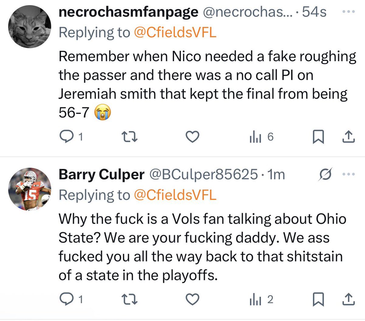 Chad Fields (Vols Uniform Boy) tweet media