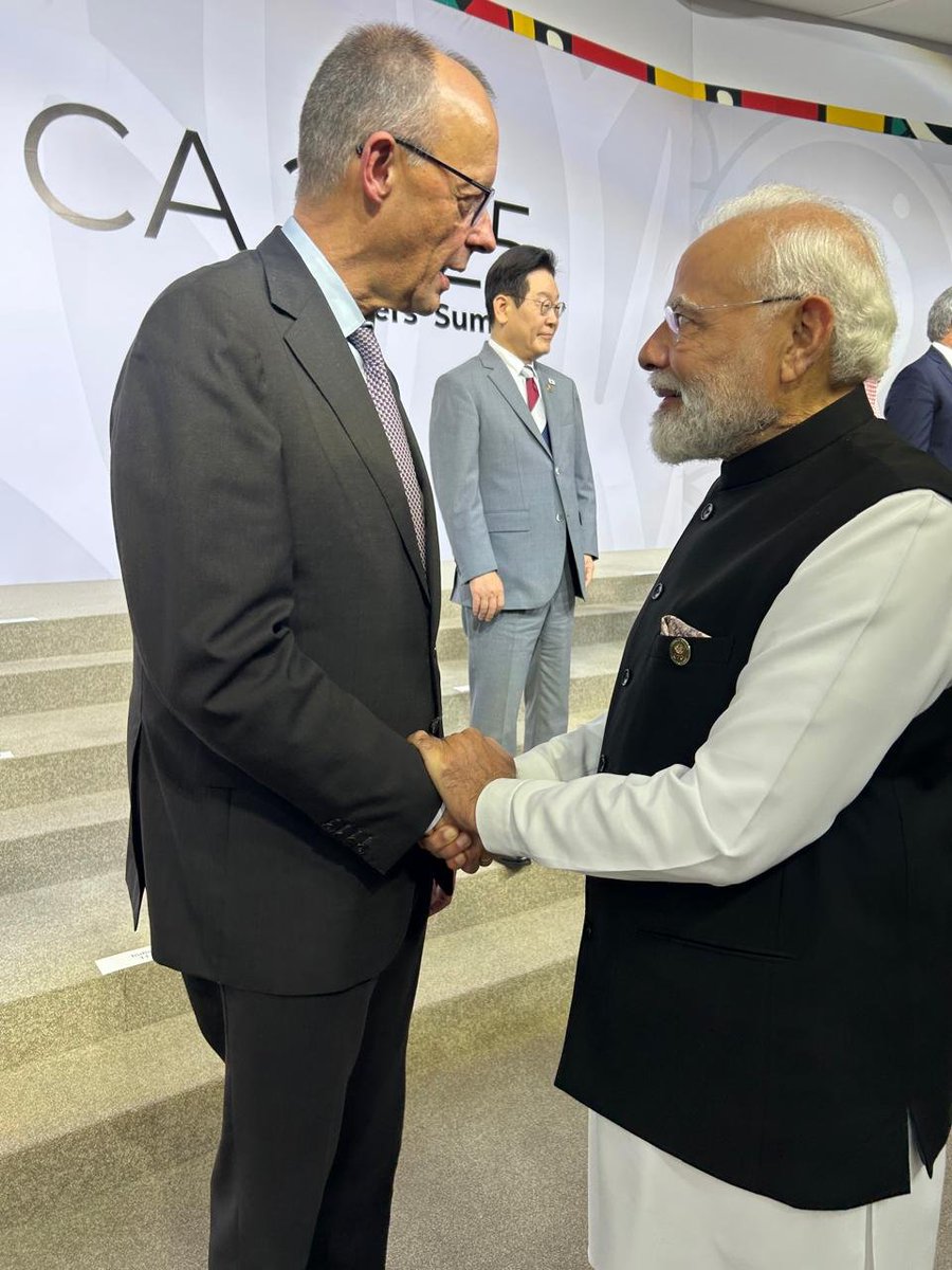 Rais76Ansari's tweet image. PM @narendramodi met German Chancellor, Mr. Friedrich Merz.
PM Modi said- &quot;India&apos;s ties with Germany are robust, especially in areas such as trade, technology, innovation and more.&quot;