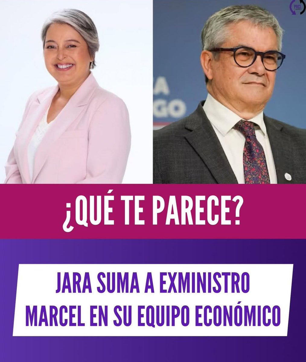 hernan_sr's tweet image. TREMENDO 

Jeannette Jara suma a Mario Marcel a su equipo económico.