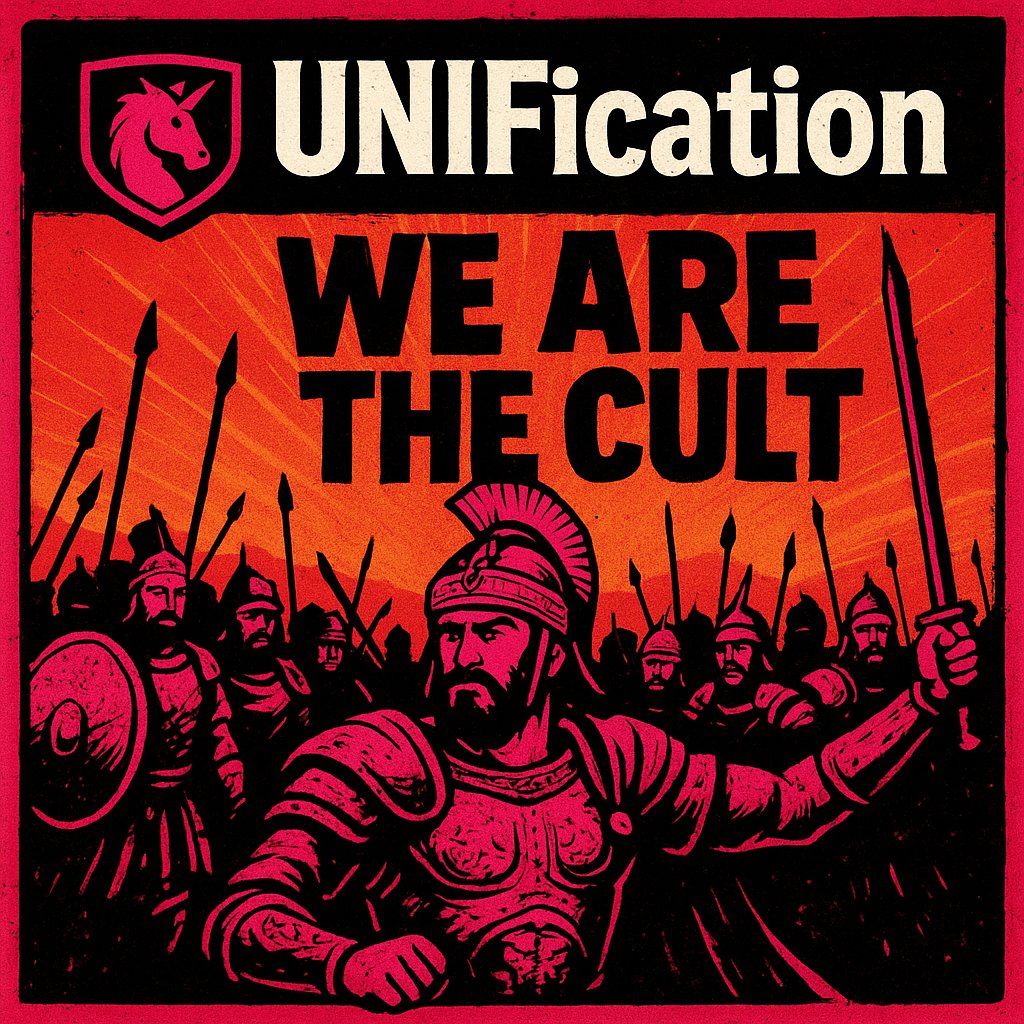 Our anthem is getting louder 
DO MI NO FA LA SI DO—
and every note pushes us higher, building a lighthouse in the dark.

UNIfication is our cult.
The vibration distorts, layer by layer, until the whole chain feels it.

We march like the Persian armies of old, returning with