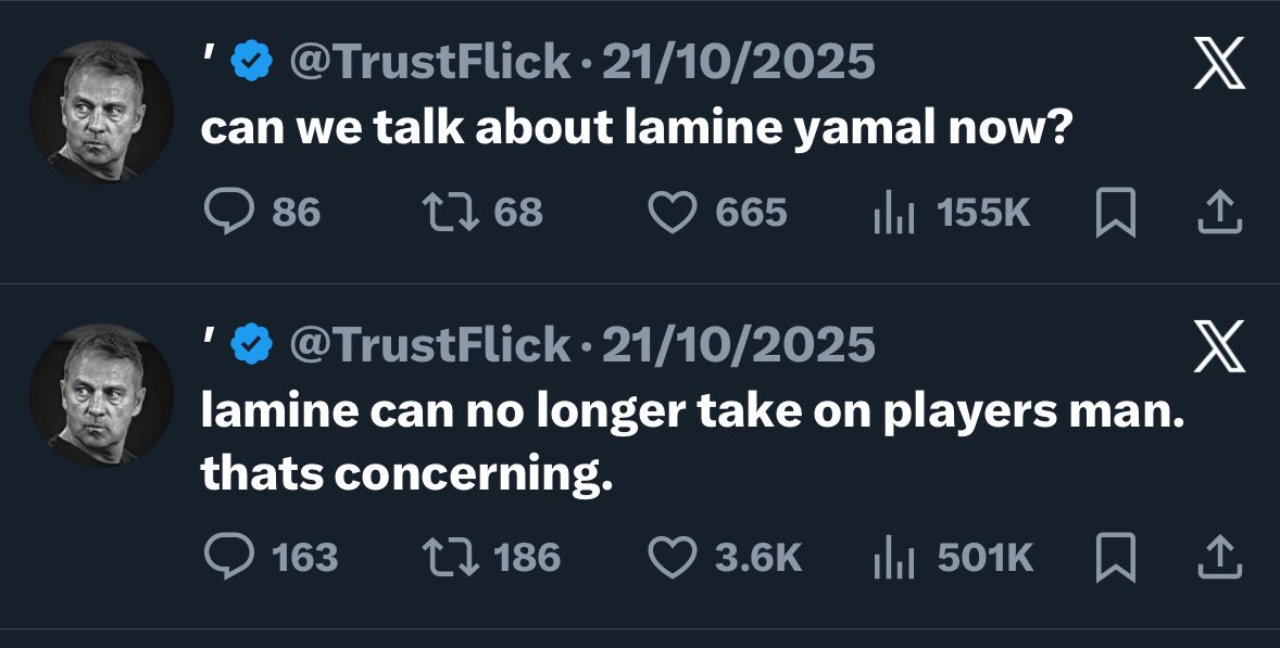 bayern_MOB's tweet image. Just a reminder that a few days ago some barcelona fans were “concerned” that lamine yamal couldn’t “take on players anymore” lmao.. 

Just look at what he’s doing in this comp ffs..