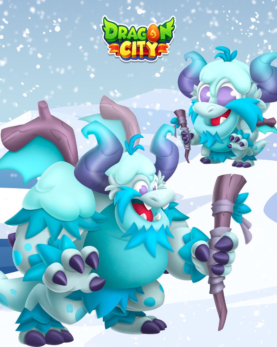 Hands up if you’re ready for a snowy adventure! 🌨️ 
 dragoncity.onelink.me/40H2/Fall25 

Once a mountain myth, now the Snowscape Dragon’s existence has been officially confirmed! 😎 
Collect Snow Trees across the game and uncover the path to his secret lair inside the Fall Friday Maze! ❄️