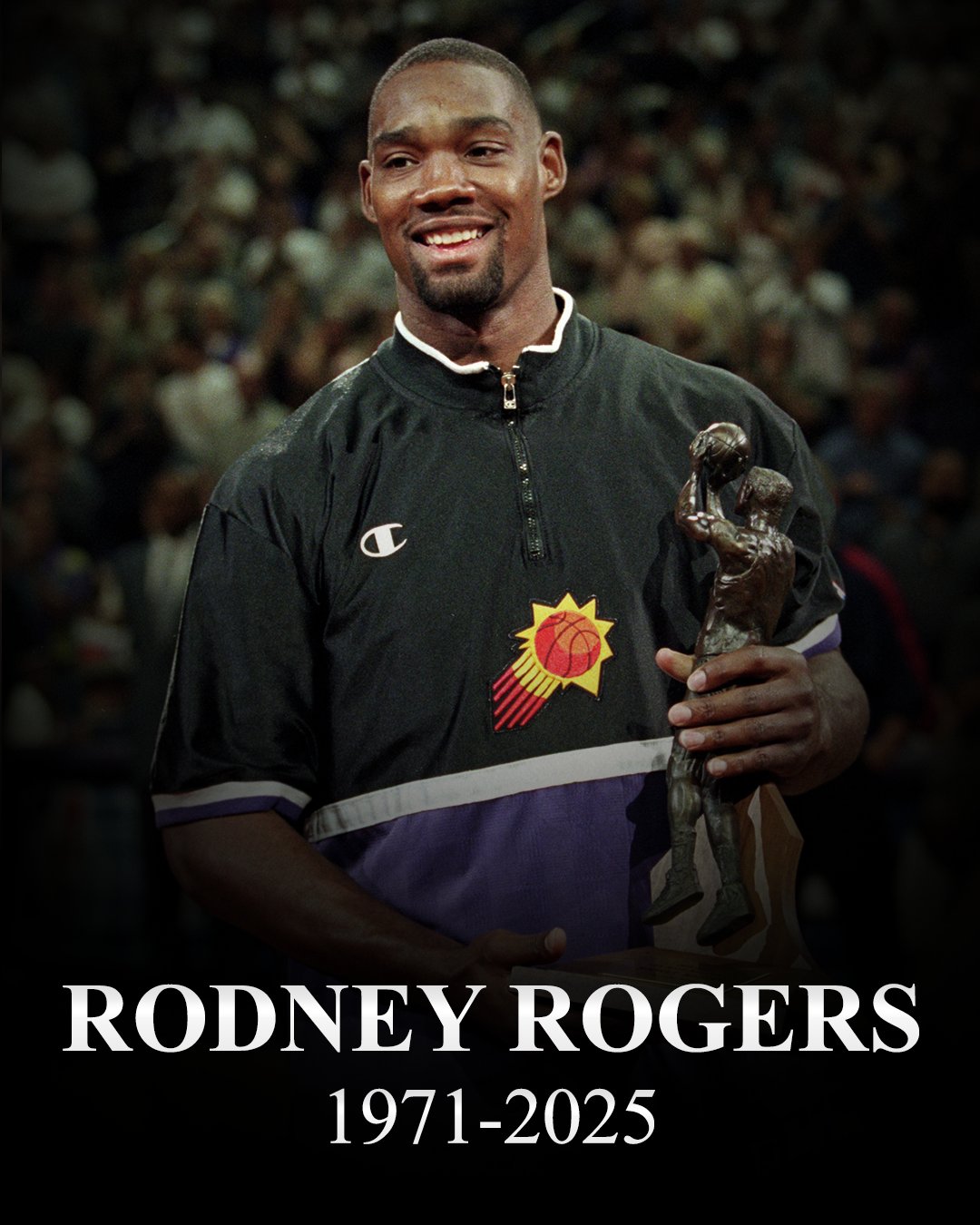 The NBA family is deeply saddened by the passing of Rodney Rogers.  Rodney earned the Sixth Man of the Year Award while playing for the Phoenix Suns and was a beloved teammate during his 12-year NBA career.  He will be remembered not only for his achievements on the court but