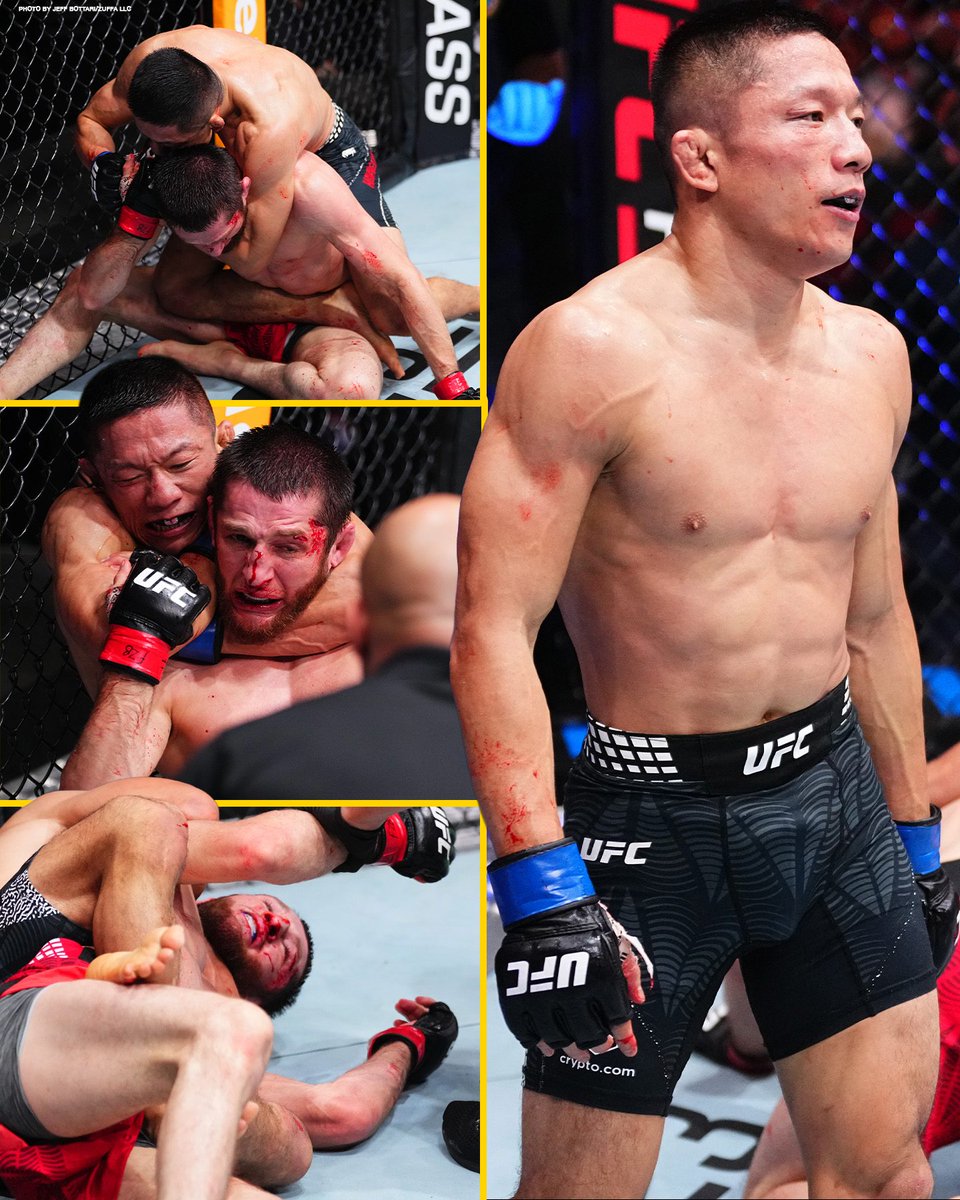 MMAFighting's tweet image. Kyoji Horiguchi chokes Tagir Ulanbekov unconscious in his first #UFC fight in 9 years at #UFCQatar!