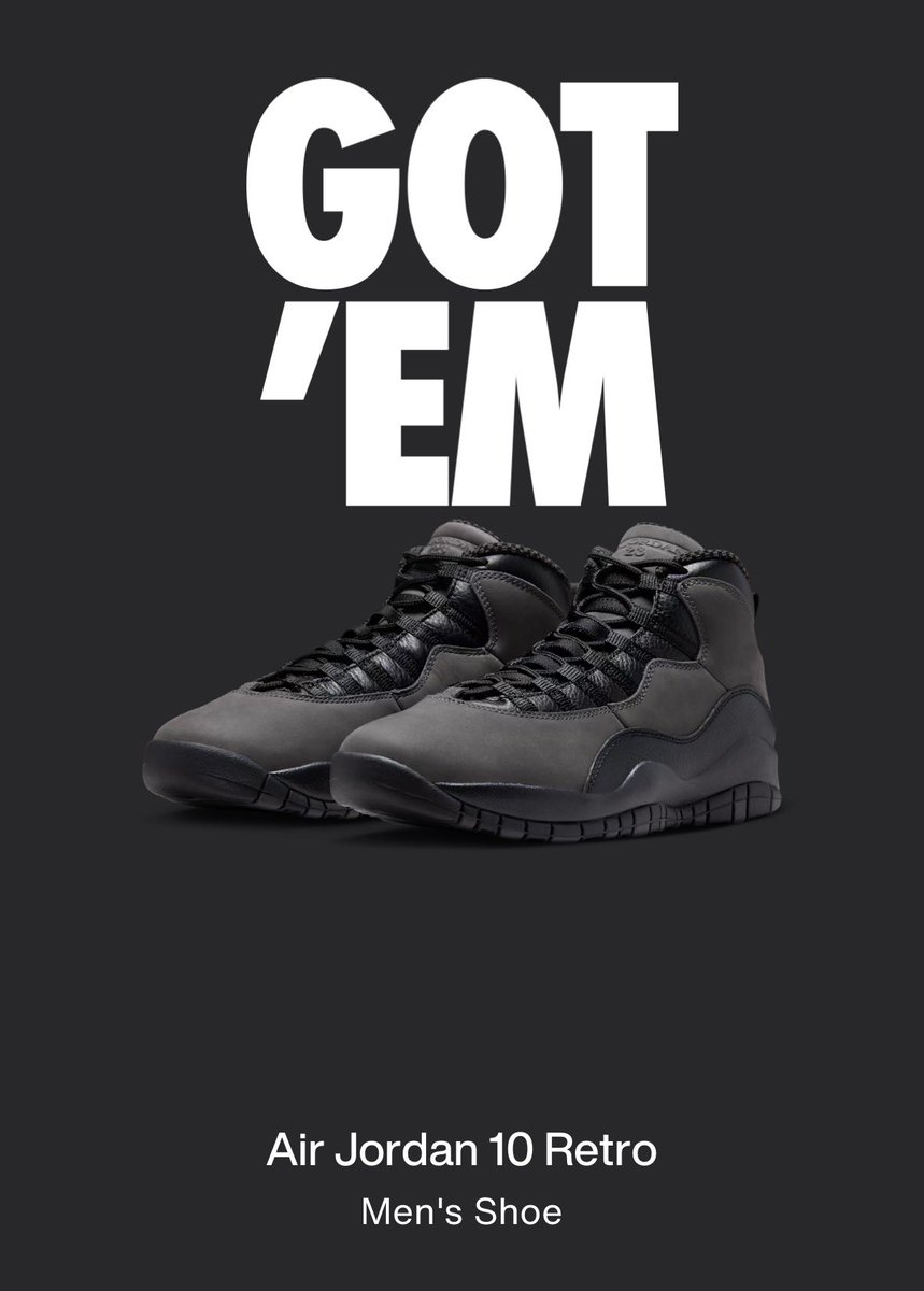 I think it would’ve been cool if @nike had put the 23 on some pairs of the Jordan 10 Shadows kinda like they did with the gold lettering on the Rare Air 4’s.