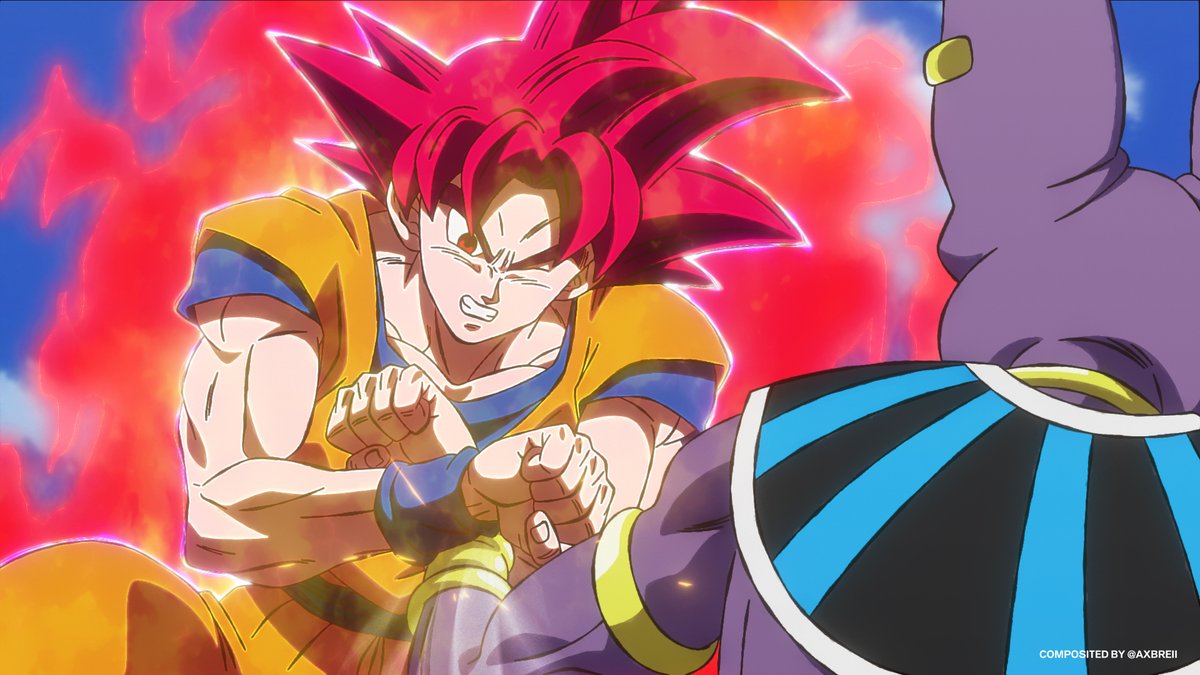 Axbreii's tweet image. SSG GOKU VS BEERUS BROLY MOVIE STYLE!!