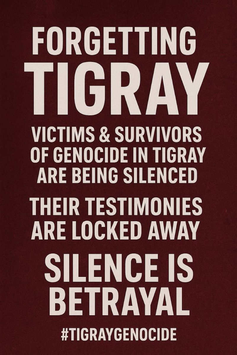 Day 1846 of the #TigrayGenocide:

Genocide is not only mass killing.
It is the destruction of a people’s ability to live, heal, reproduce, and exist.
This is what was done to the women and girls of #Tigray.
Silence is complicity.

#Justice4Tigray