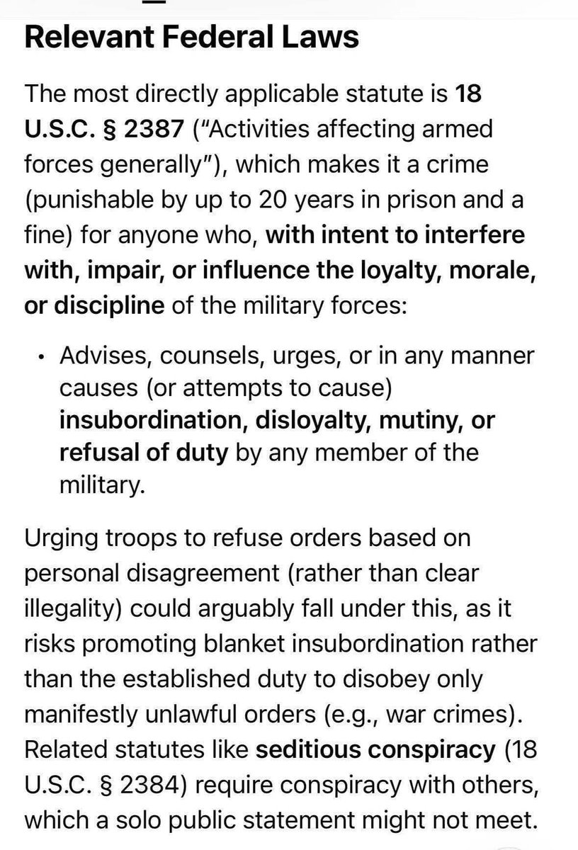 I looked this up, just to be sure. Social media in general has more garbage than truth, so do your homework before reposting, or sharing. 

This however is true and real. These Democrats are truly breaking the law! Yes on the verge of treason if not there already. 

If you are a