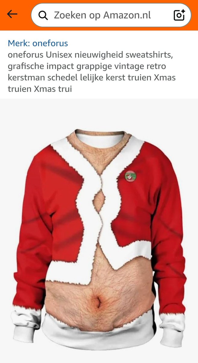 Mijn hemel... dit is toch wel de lelijkste foute kerst trui ooit!
😱🎅

Die navel ook... 😖🤢

Wie durft?? 😏