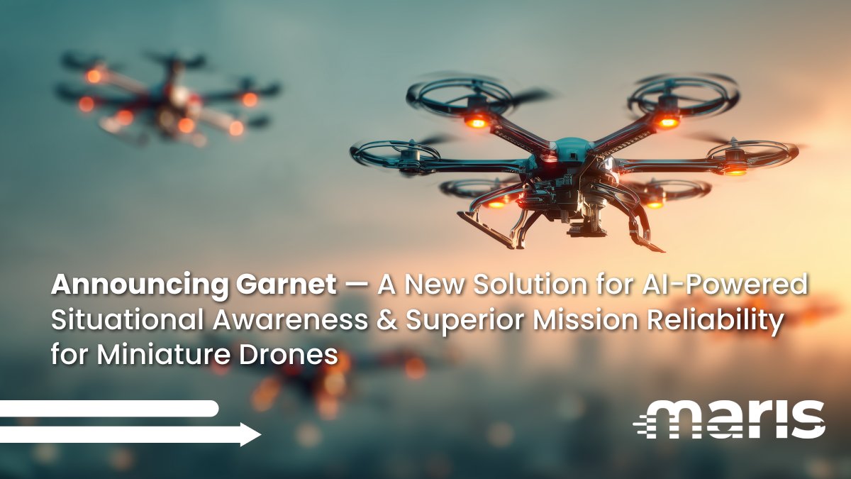 Introducing Garnet – Maris-Tech’s compact, low-power video &amp; AI payload for miniature drones.
Thermal + day imaging, onboard AI, low-latency streaming, autopilot integration &amp; RF datalink in one system.
Already ordered by a leading defense customer.
tinyurl.com/mzabubph