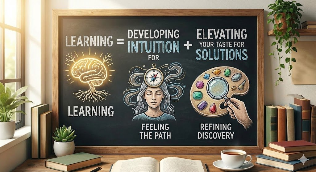 jpmarindiaz's tweet image. Learning = Developing an intuition for solutions + Elevating your taste for solutions