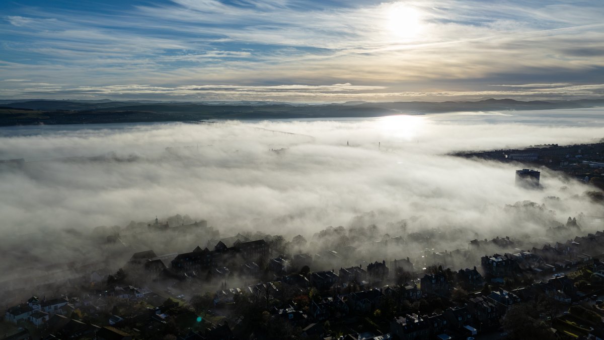 The Haar over Dundee today 🌫️

#Dundee #Scotland