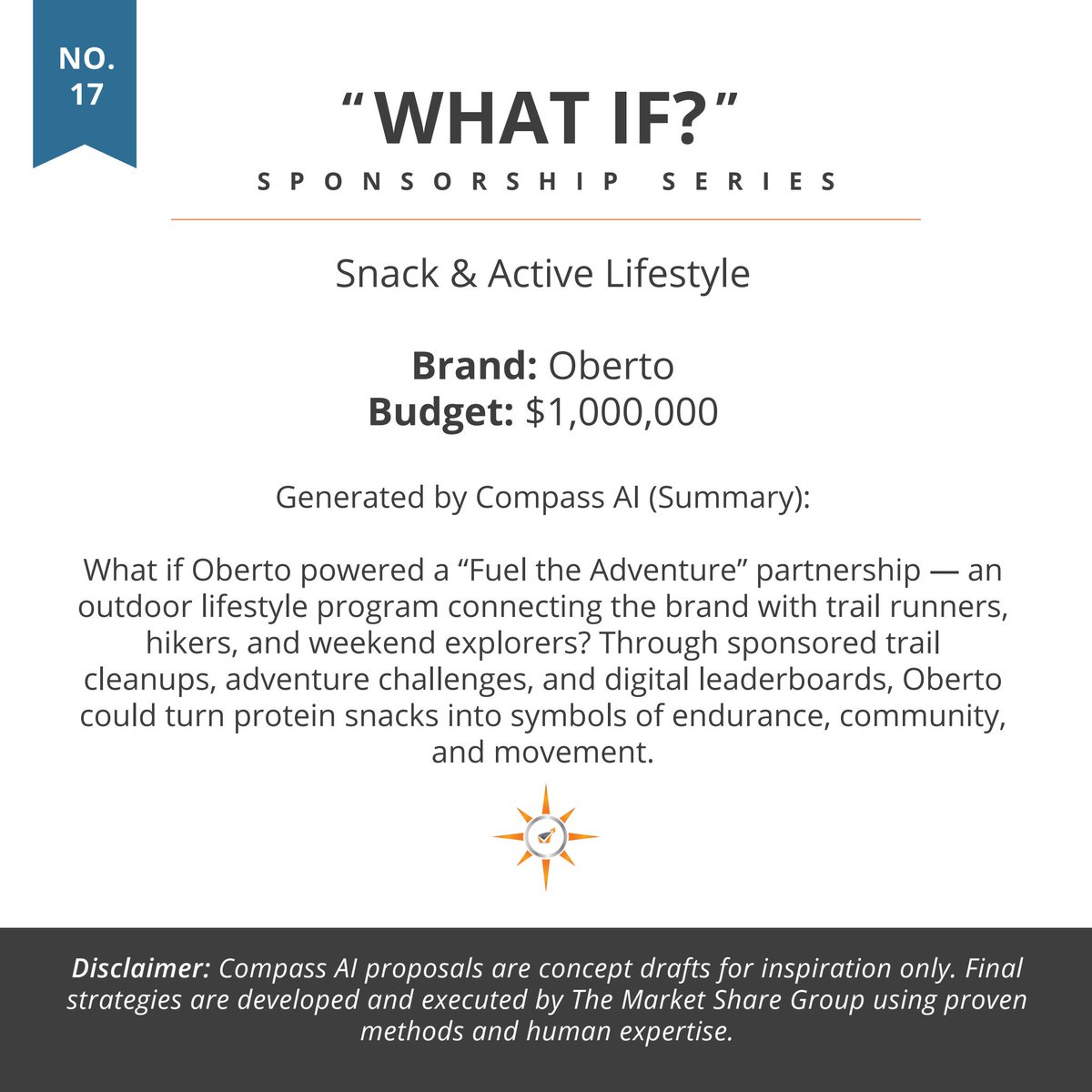 MktShareGroup's tweet image. Inspired by @oberto’s commitment to active living, this Compass AI concept shows how a protein brand can go beyond the shelf to energize real-world adventure. The best brand stories happen outside—where purpose meets performance.

👉 Try “Compass AI.”
🔗Link In Bio 

#AIAtWork